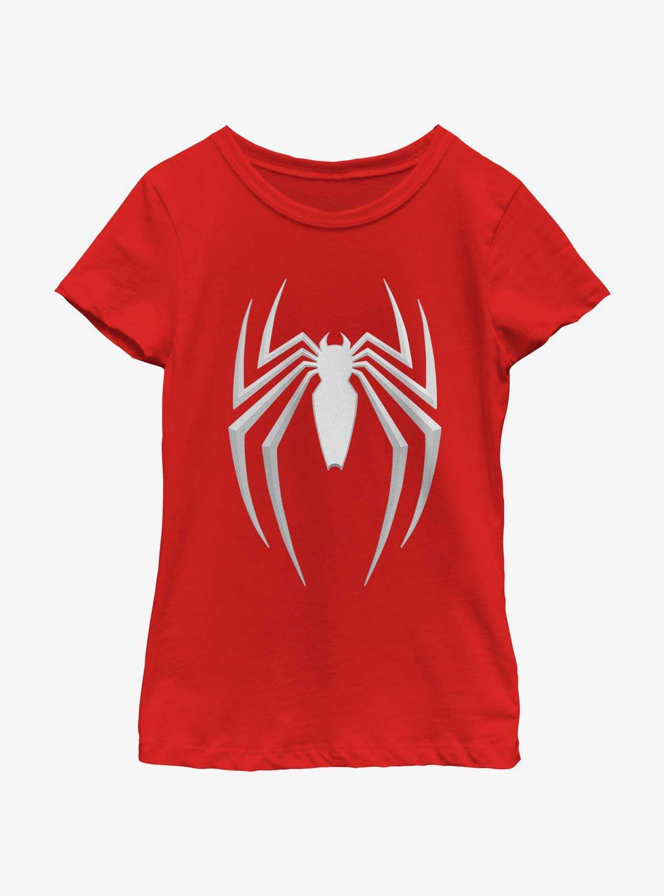 Marvel Spider-Man 2 Game Gray Spider Icon Youth Girls T-Shirt, , hi-res