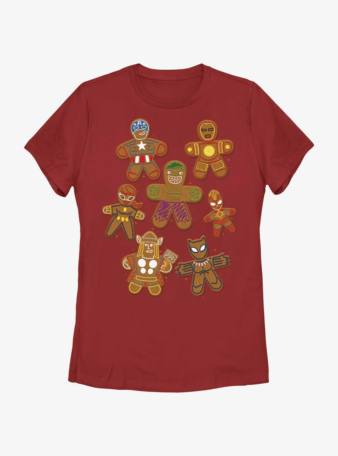 Marvel Avengers Gingerbread Cookies Womens T-Shirt, , hi-res