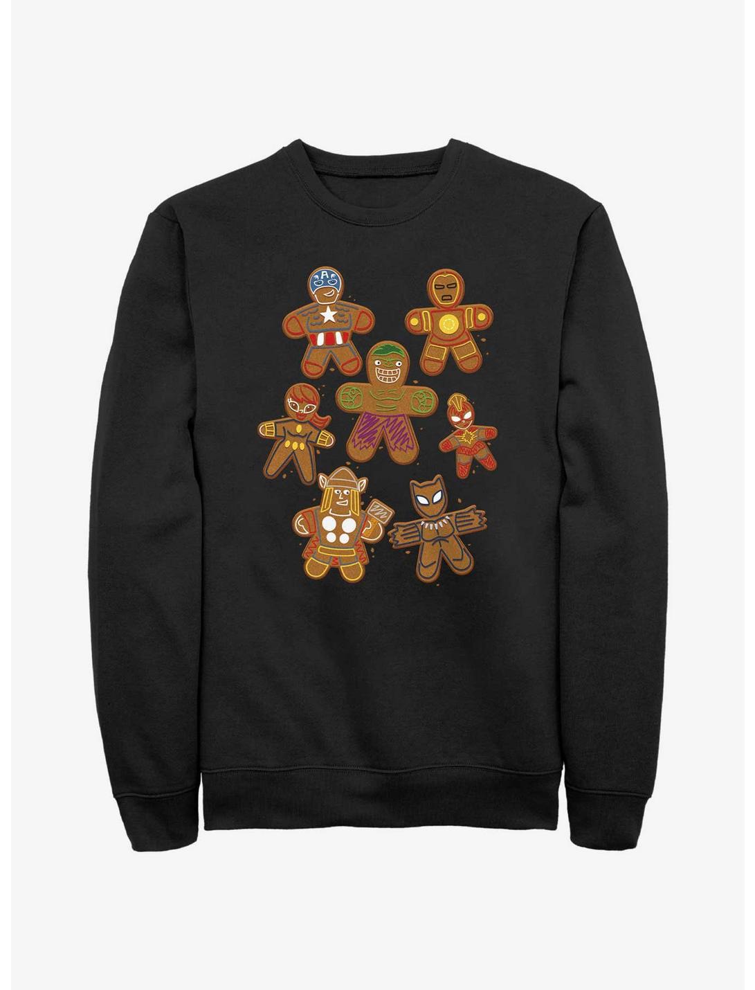 Marvel Avengers Gingerbread Cookies Sweatshirt, BLACK, hi-res