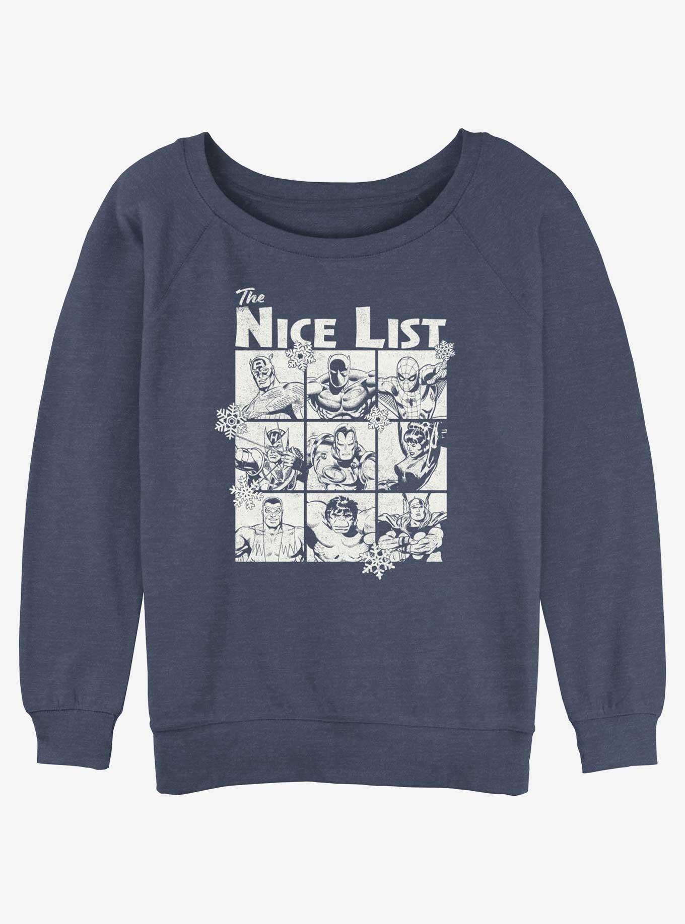 Marvel The Nice List Womens Slouchy Sweatshirt, , hi-res