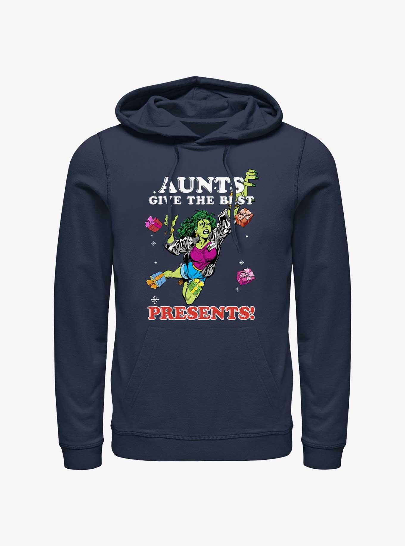 Marvel She-Hulk Aunts Give The Best Presents Hoodie, NAVY, hi-res