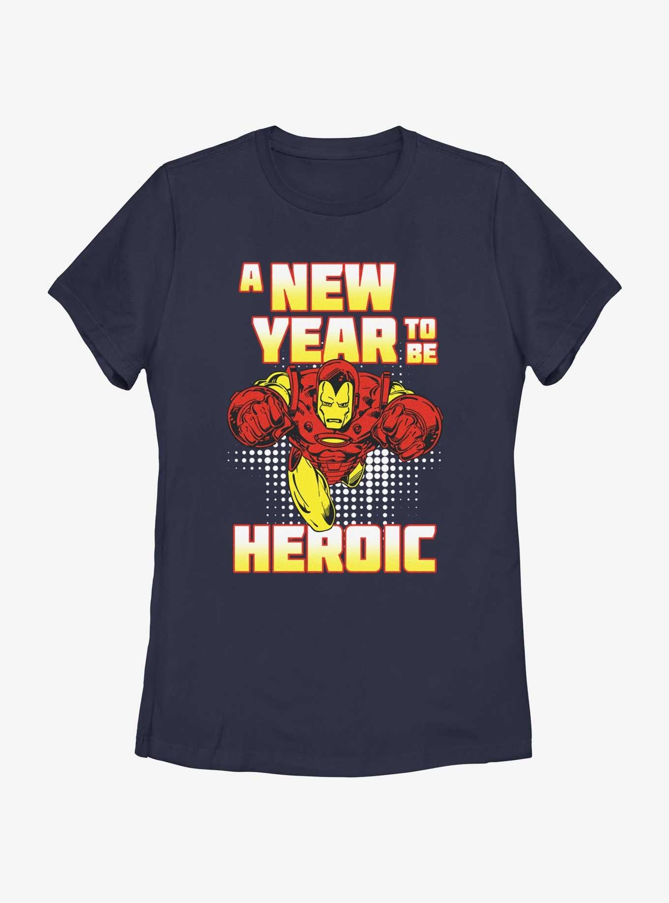 Marvel Iron Man New Year Womens T-Shirt, NAVY, hi-res