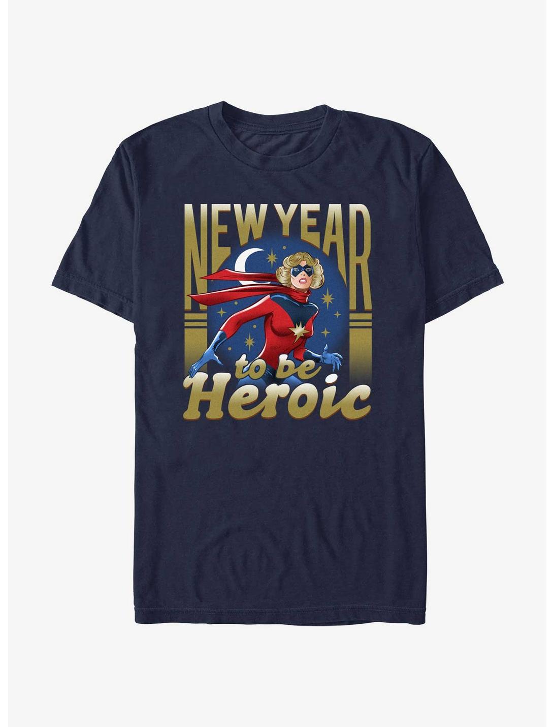 Marvel Ms. Marvel New Year To Be Heroic T-Shirt, NAVY, hi-res