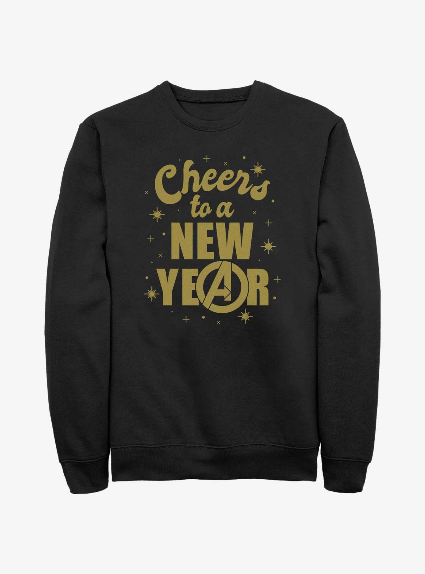 Marvel New Year Sweatshirt, BLACK, hi-res