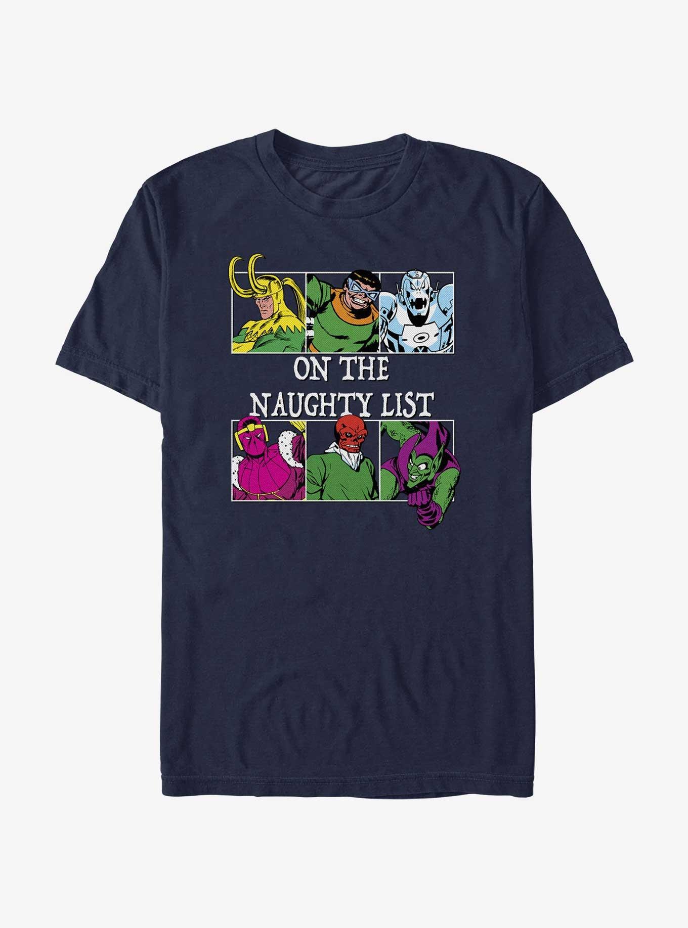 Marvel On The Naughty List T-Shirt, NAVY, hi-res