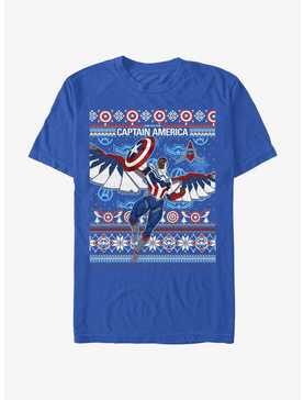 Marvel Captain America Sam Wilson Ugly Holiday T-Shirt, , hi-res