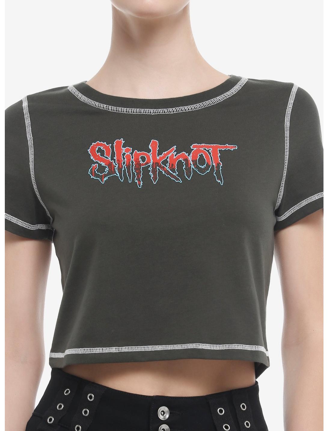 Slipknot Logo Girls Baby T-Shirt, CHARCOAL  GREY, hi-res