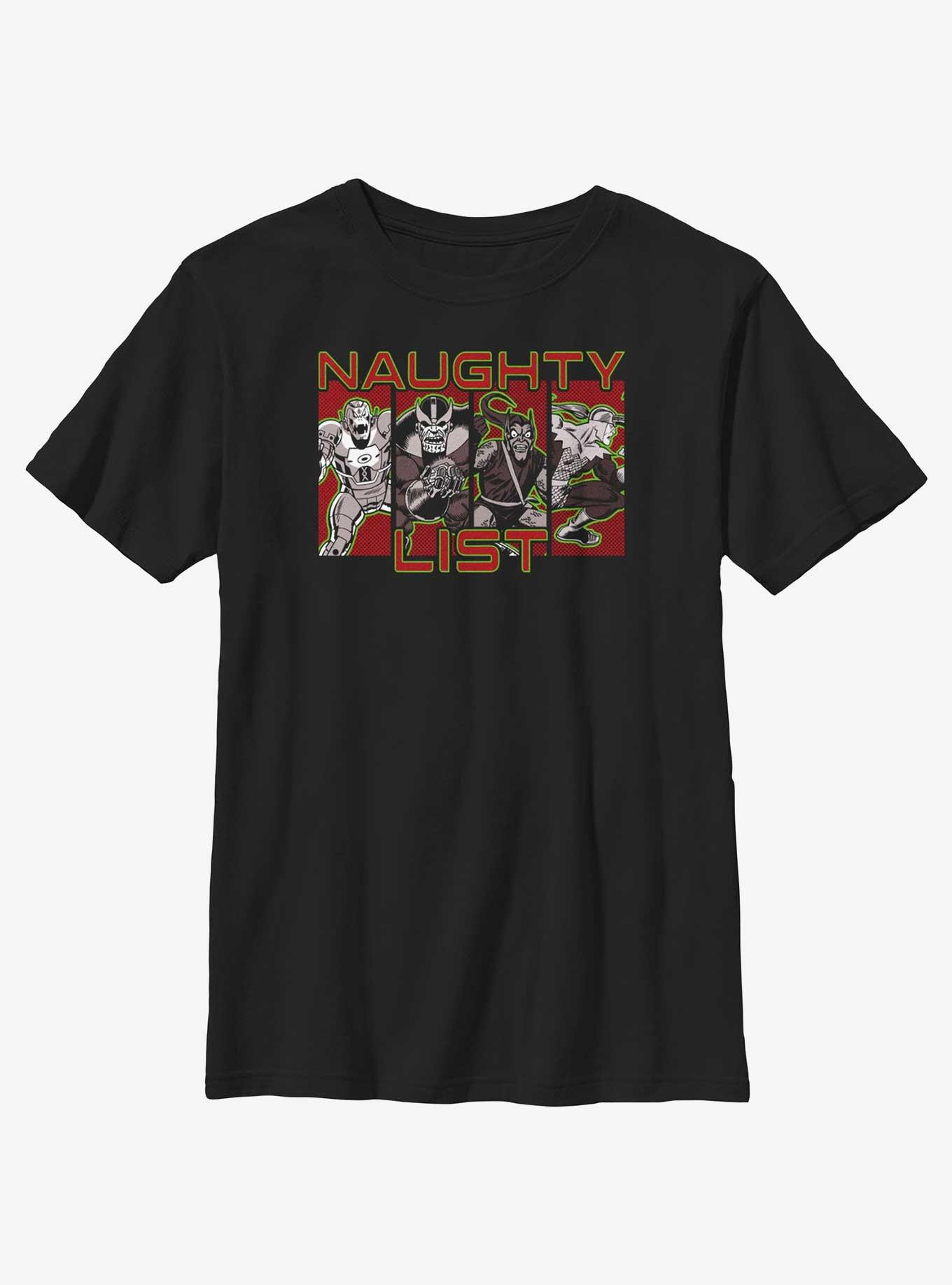 Marvel Naughty List Coal Squad Youth T-Shirt, BLACK, hi-res