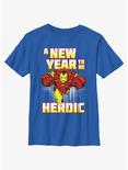 Marvel Iron Man New Year Youth T-Shirt, ROYAL, hi-res