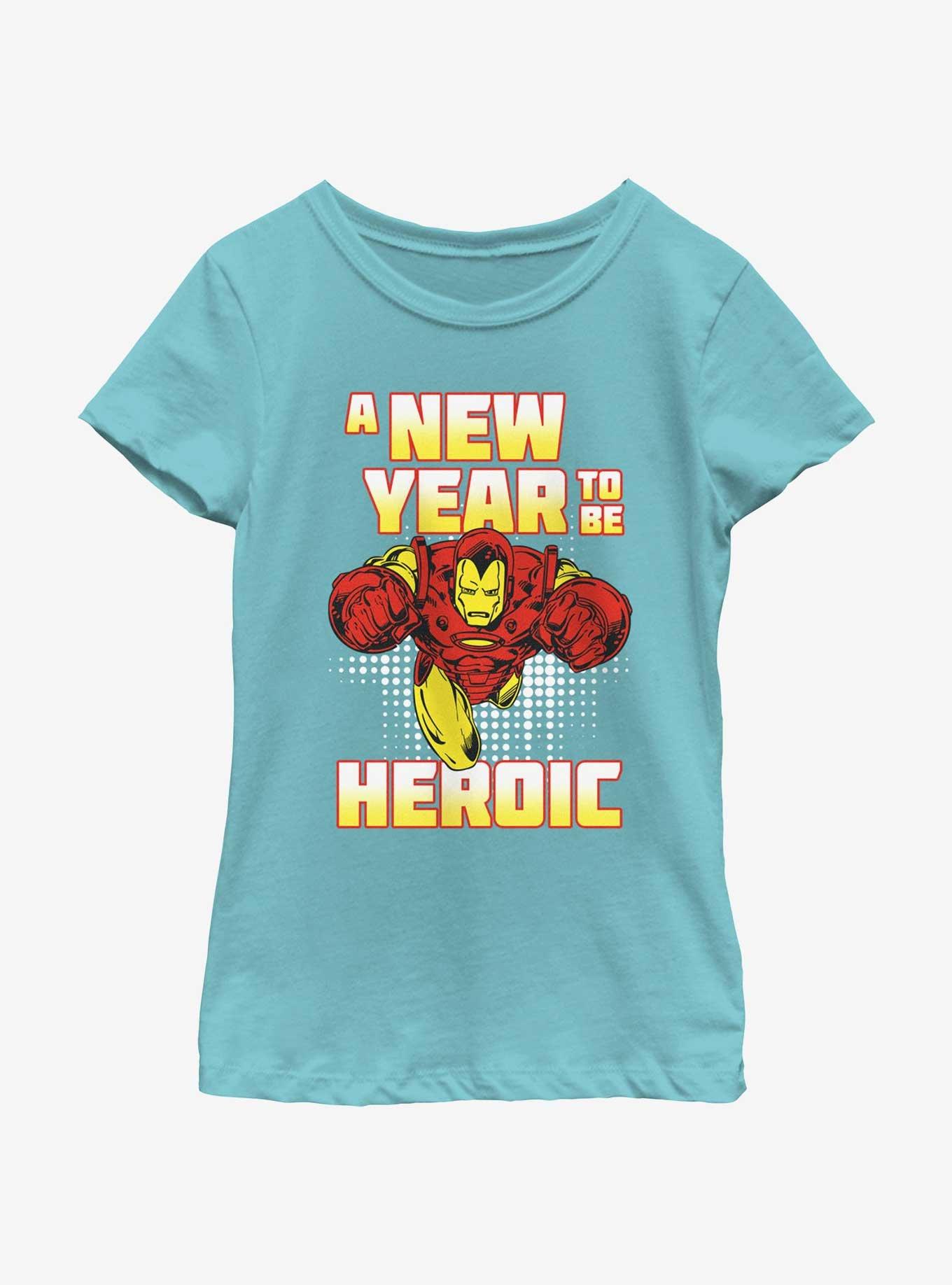 Marvel Iron Man New Year Youth Girls T-Shirt, TAHI BLUE, hi-res