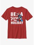 Marvel Captain America Holiday Hero Youth T-Shirt, RED, hi-res