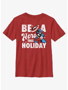 Marvel Captain America Holiday Hero Youth T-Shirt, , hi-res
