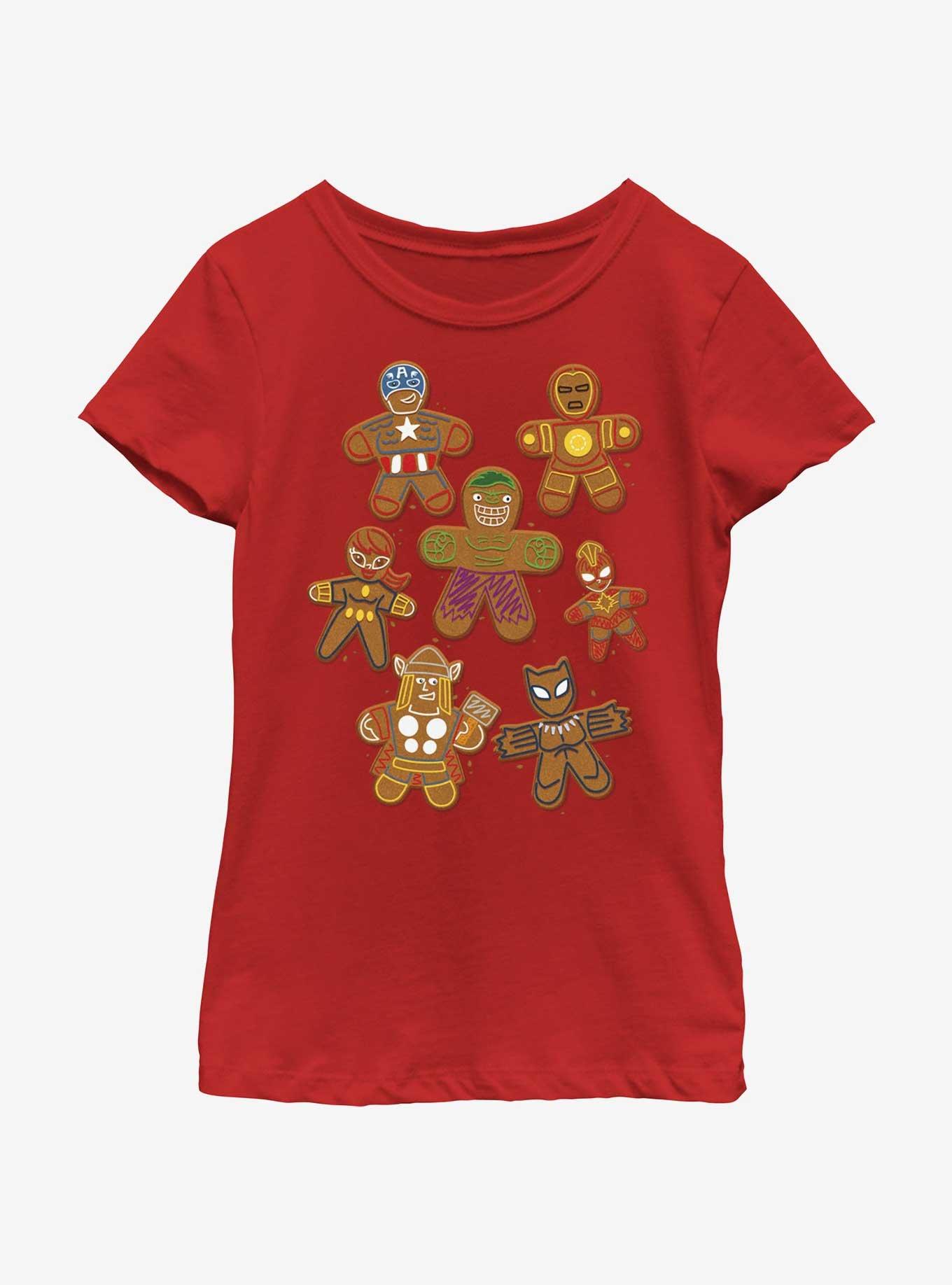 Marvel Avengers Gingerbread Cookies Youth Girls T-Shirt, , hi-res