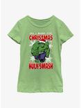 Marvel The Hulk Christmas Hulk Smash Youth Girls T-Shirt, GRN APPLE, hi-res