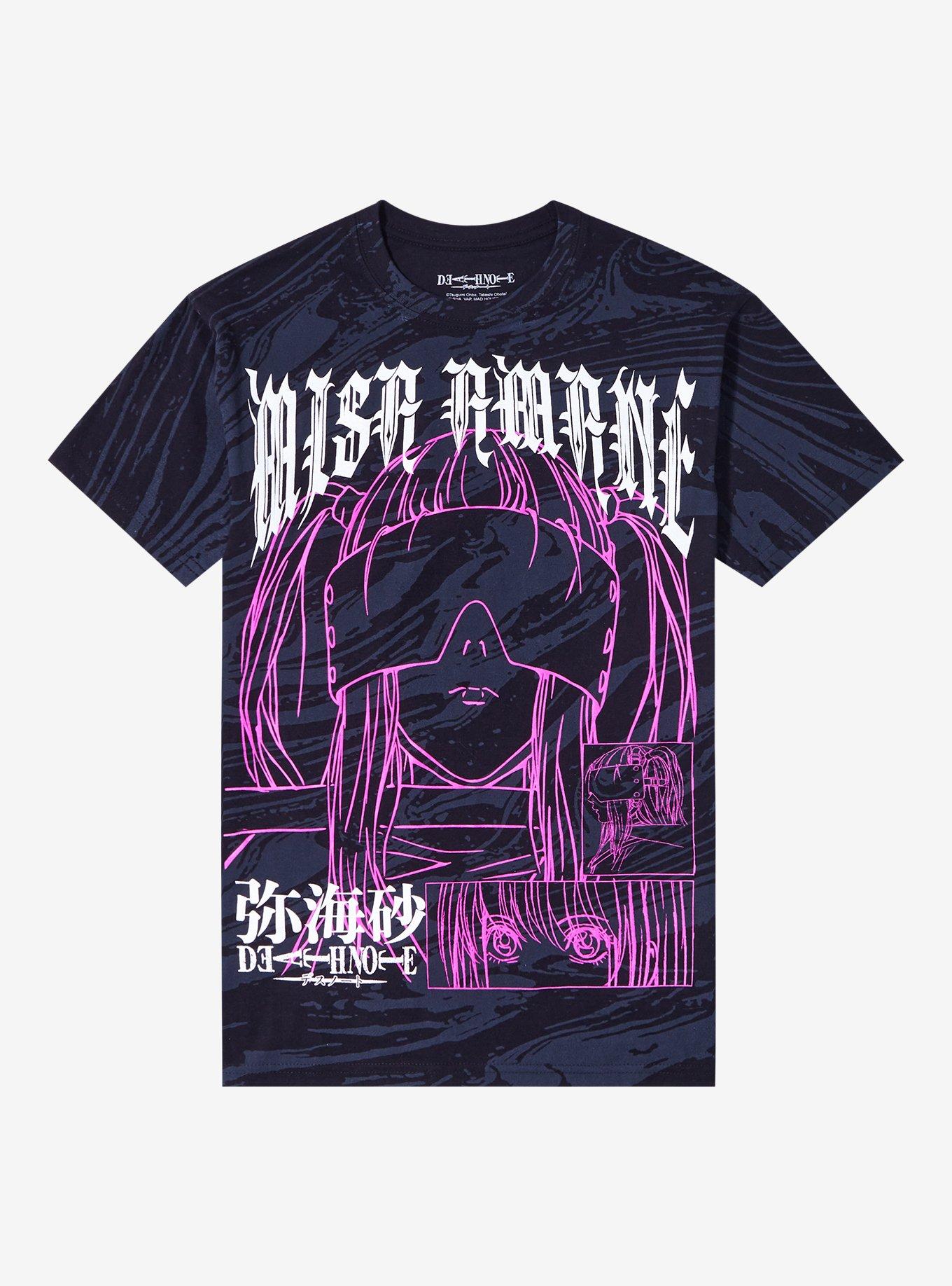 Death Note Misa Swirl Wash Boyfriend Fit Girls T-Shirt, MULTI, hi-res