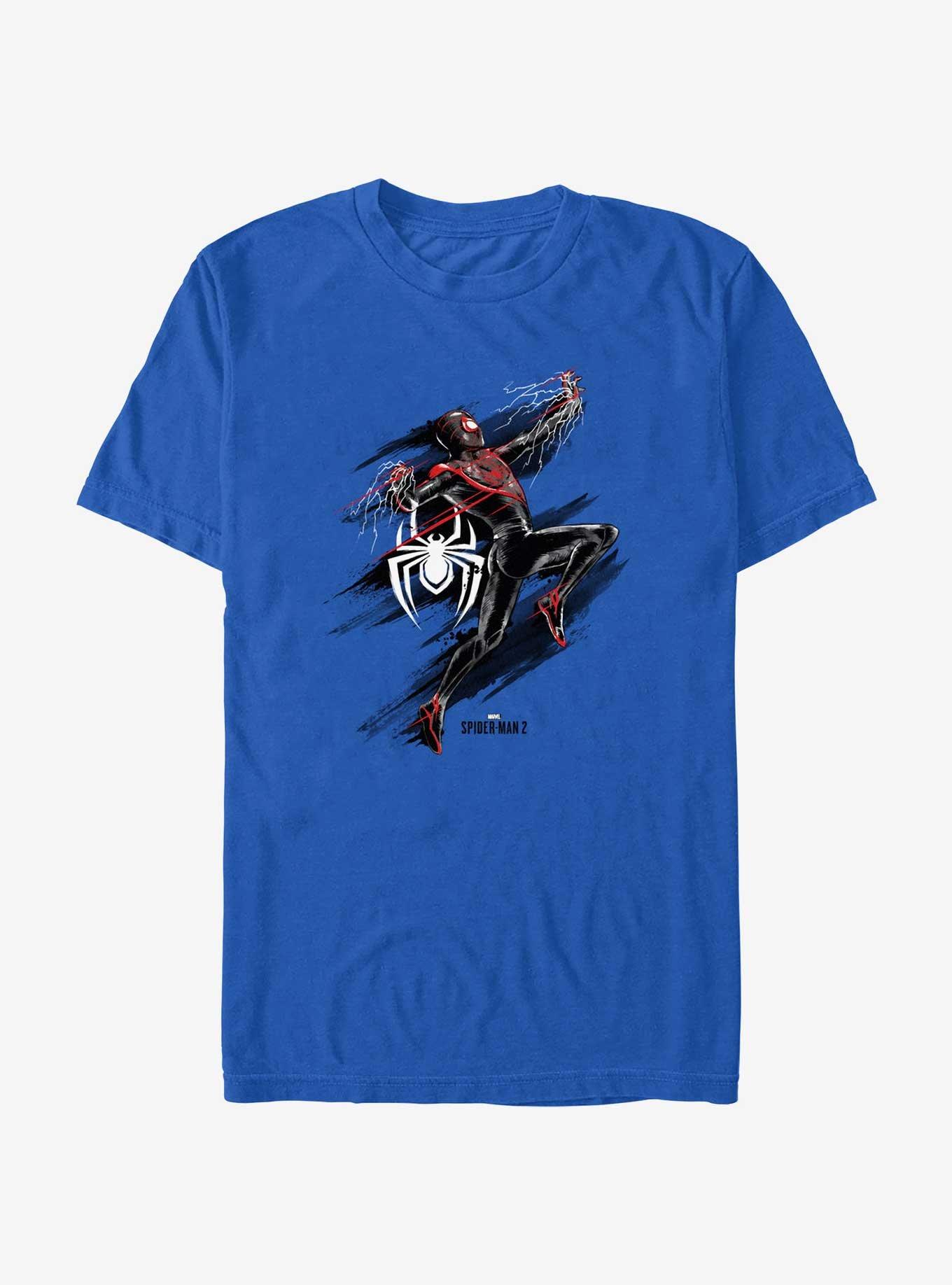 Marvel Spider-Man 2 Game Miles Morales Action Portrait T-Shirt, , hi-res