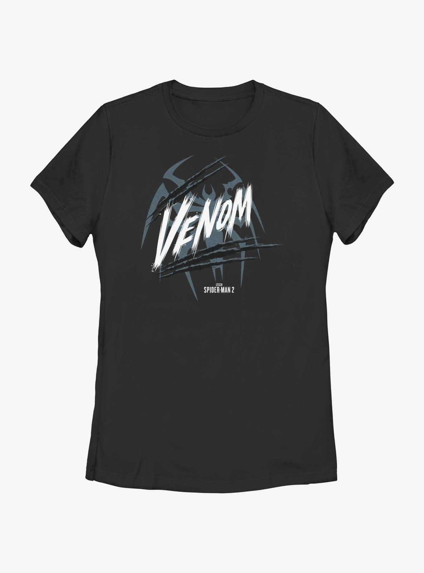 Marvel Spider-Man 2 Game Venom Logo Womens T-Shirt, BLACK, hi-res