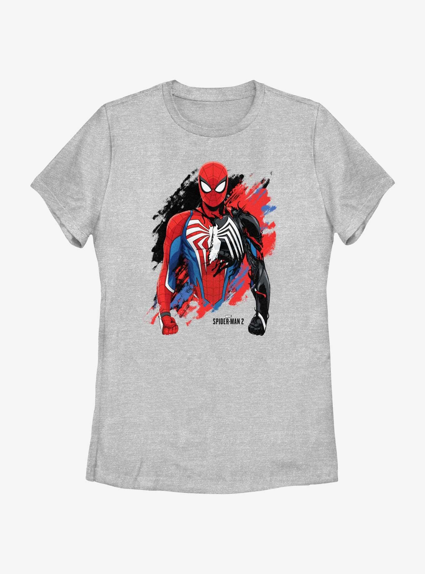 Marvel Spider-Man 2 Game Spider-Man Venom Morph Womens T-Shirt, ATH HTR, hi-res