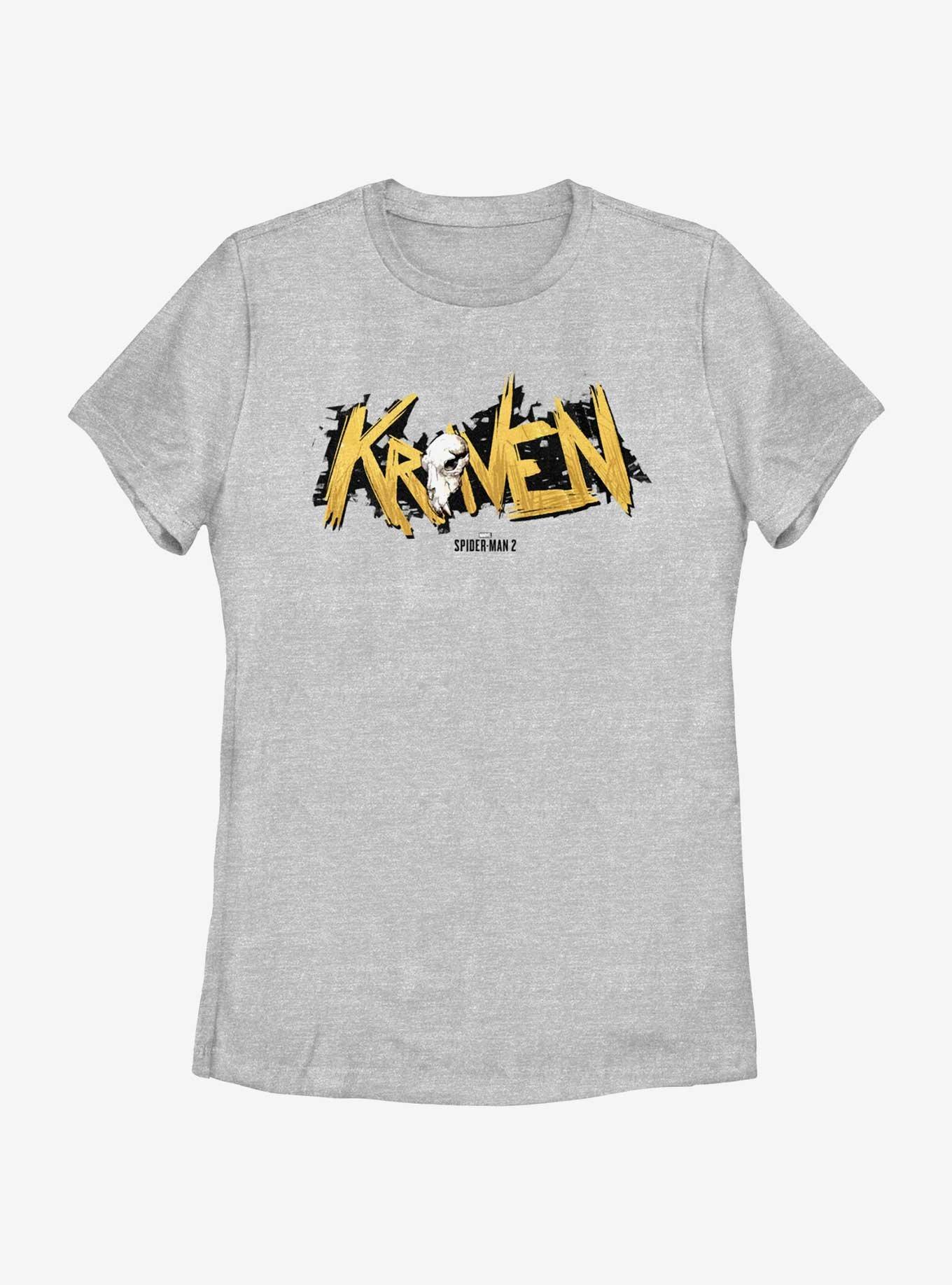 Marvel Spider-Man 2 Game Kraven Logo Womens T-Shirt, ATH HTR, hi-res