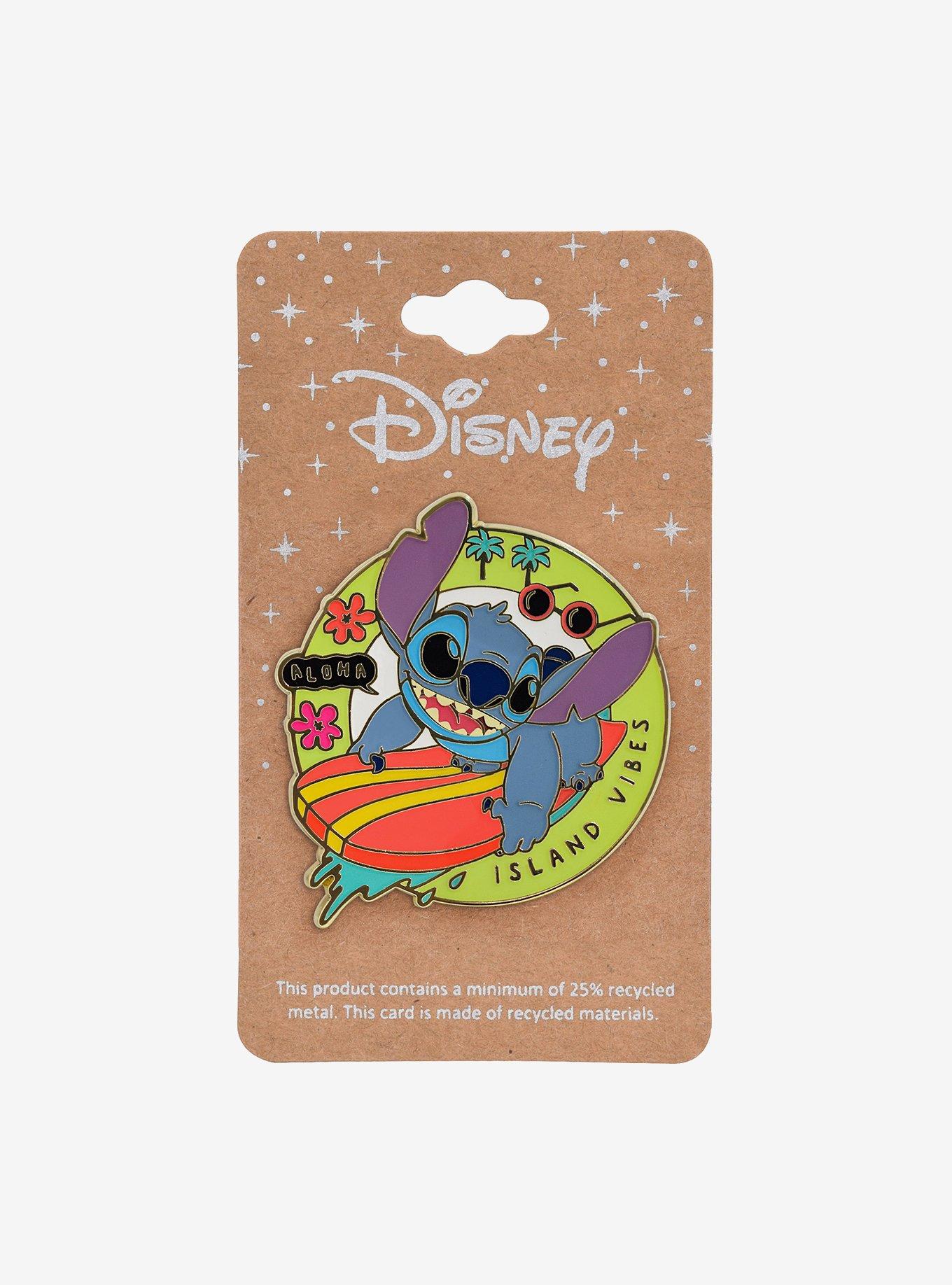 Disney Lilo & Stitch Surfing Stitch Enamel Pin - BoxLunch Exclusive, , hi-res