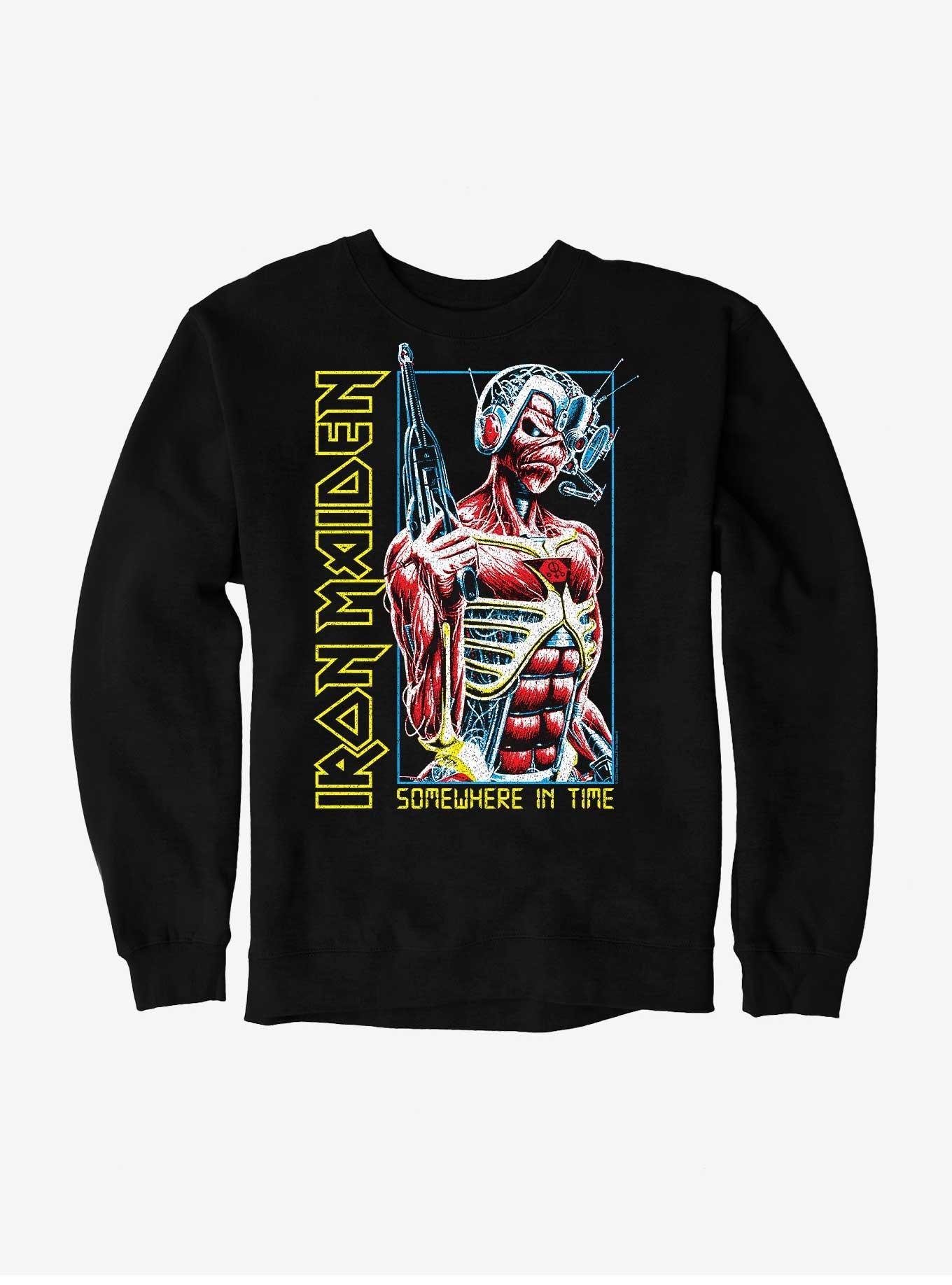 Iron Maiden Somewhere In Time Eddie Sweatshirt, BLACK, hi-res