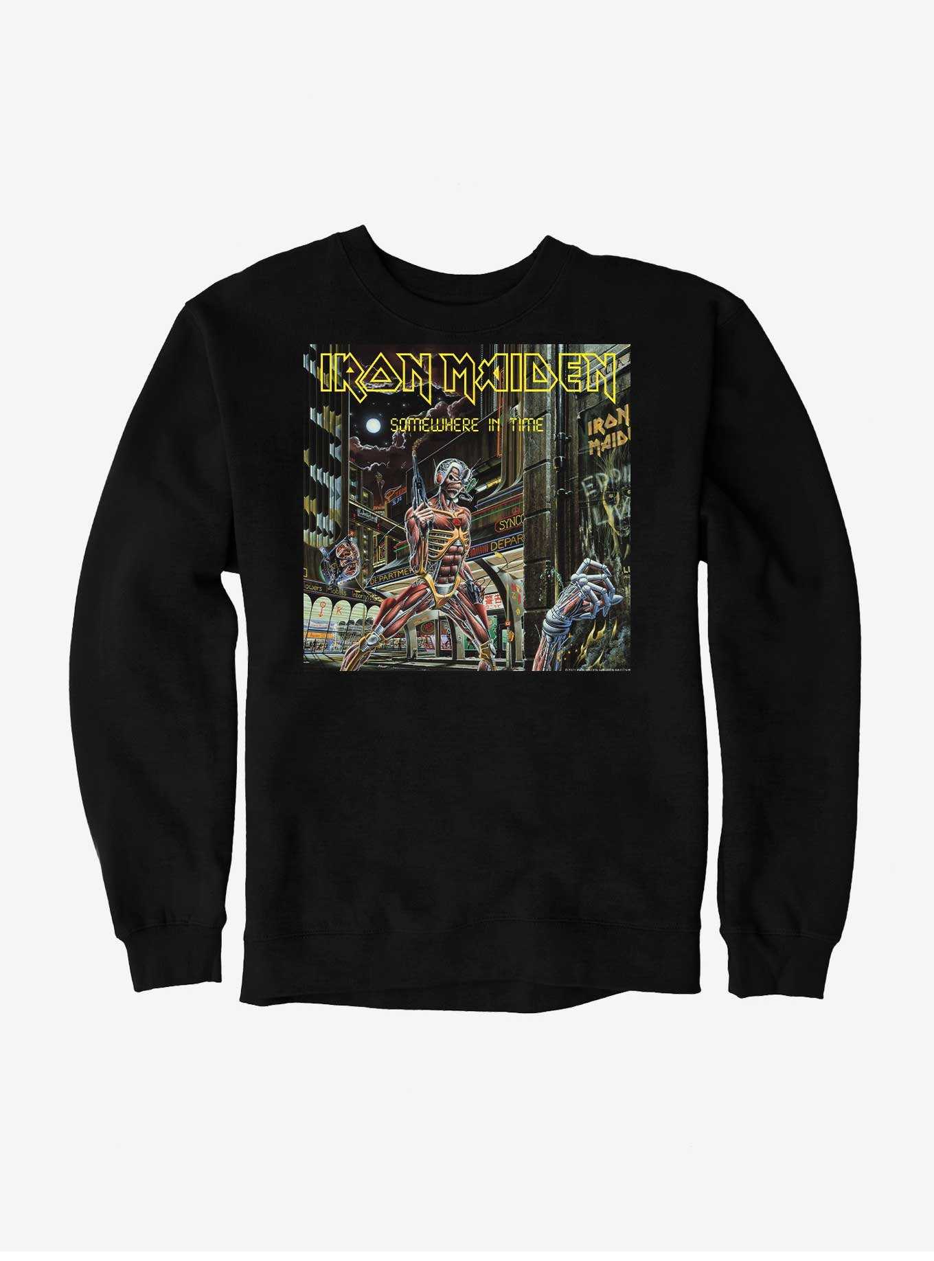 Iron Maiden Somewhere In Time Album Cover Sweatshirt, , hi-res