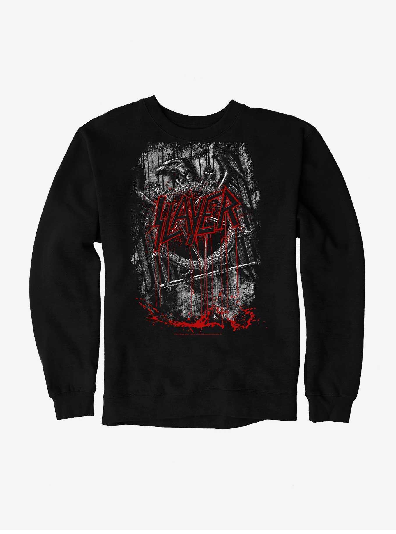 Slayer Dripping Blood Iron Eagle Sweatshirt, , hi-res