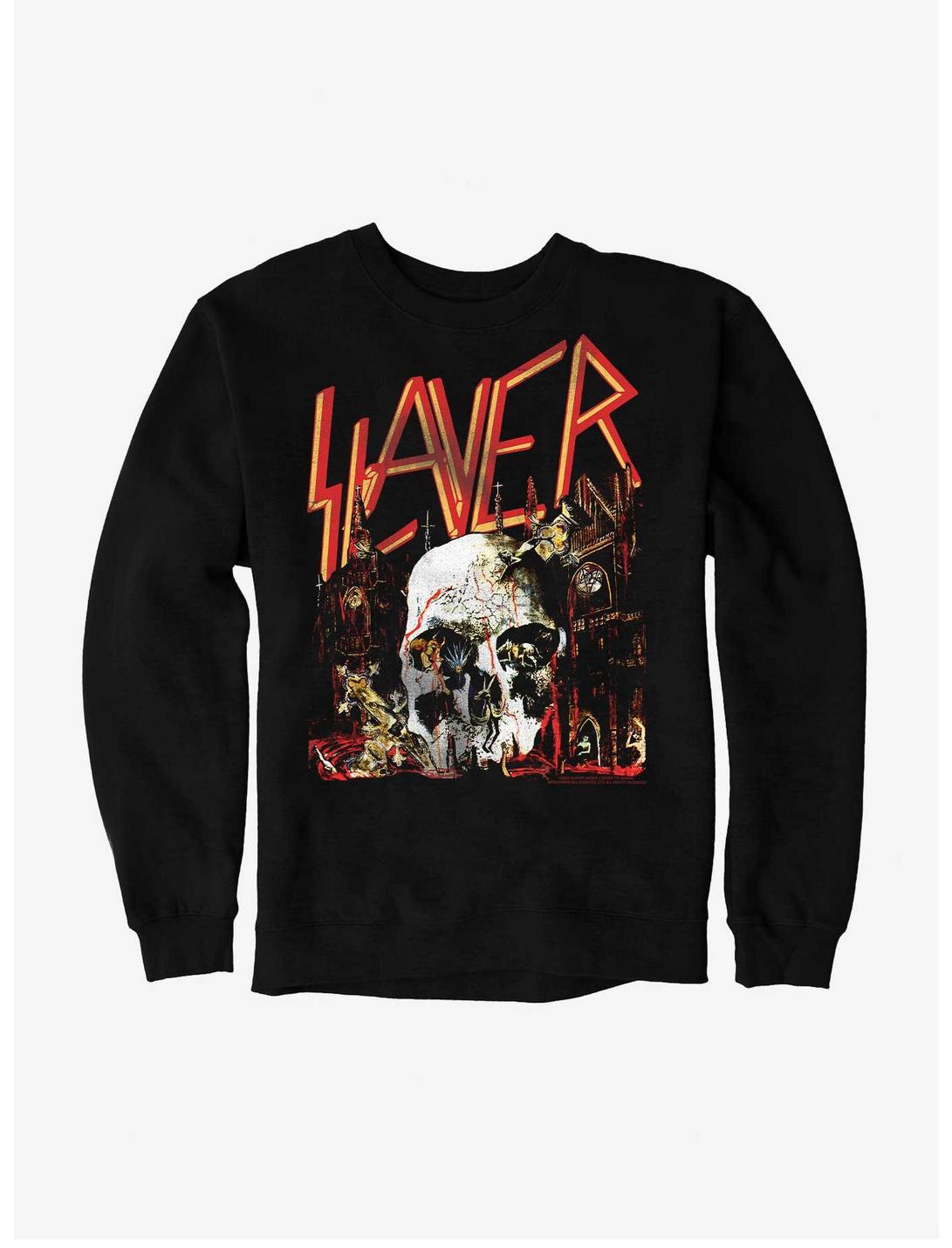 Slayer South Of Heaven Logo Sweatshirt, BLACK, hi-res