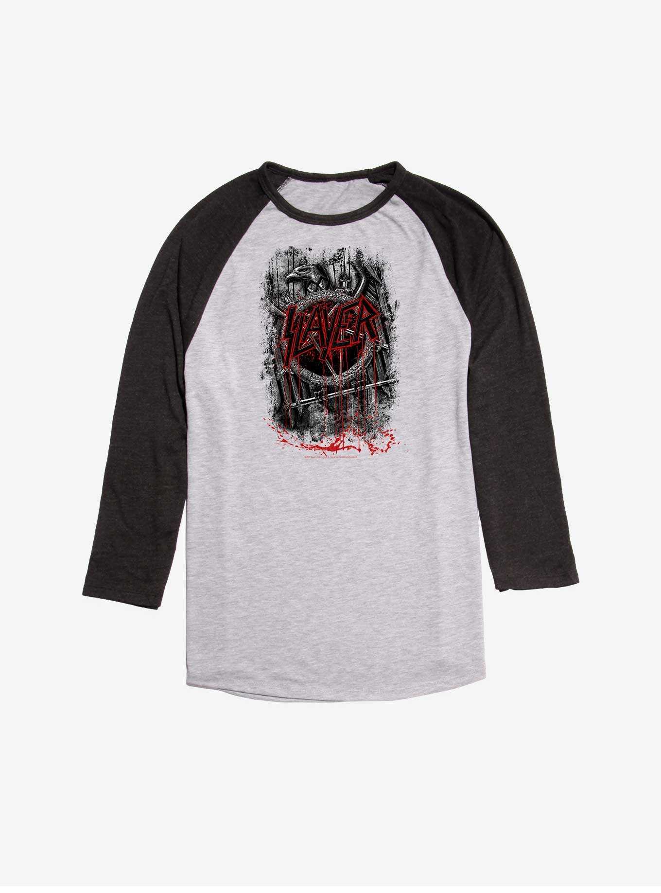 Slayer Dripping Blood Iron Eagle Raglan T-Shirt, , hi-res