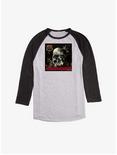 Slayer South Of Heaven Album Cover Raglan T-Shirt, Ath Heather With Black, hi-res