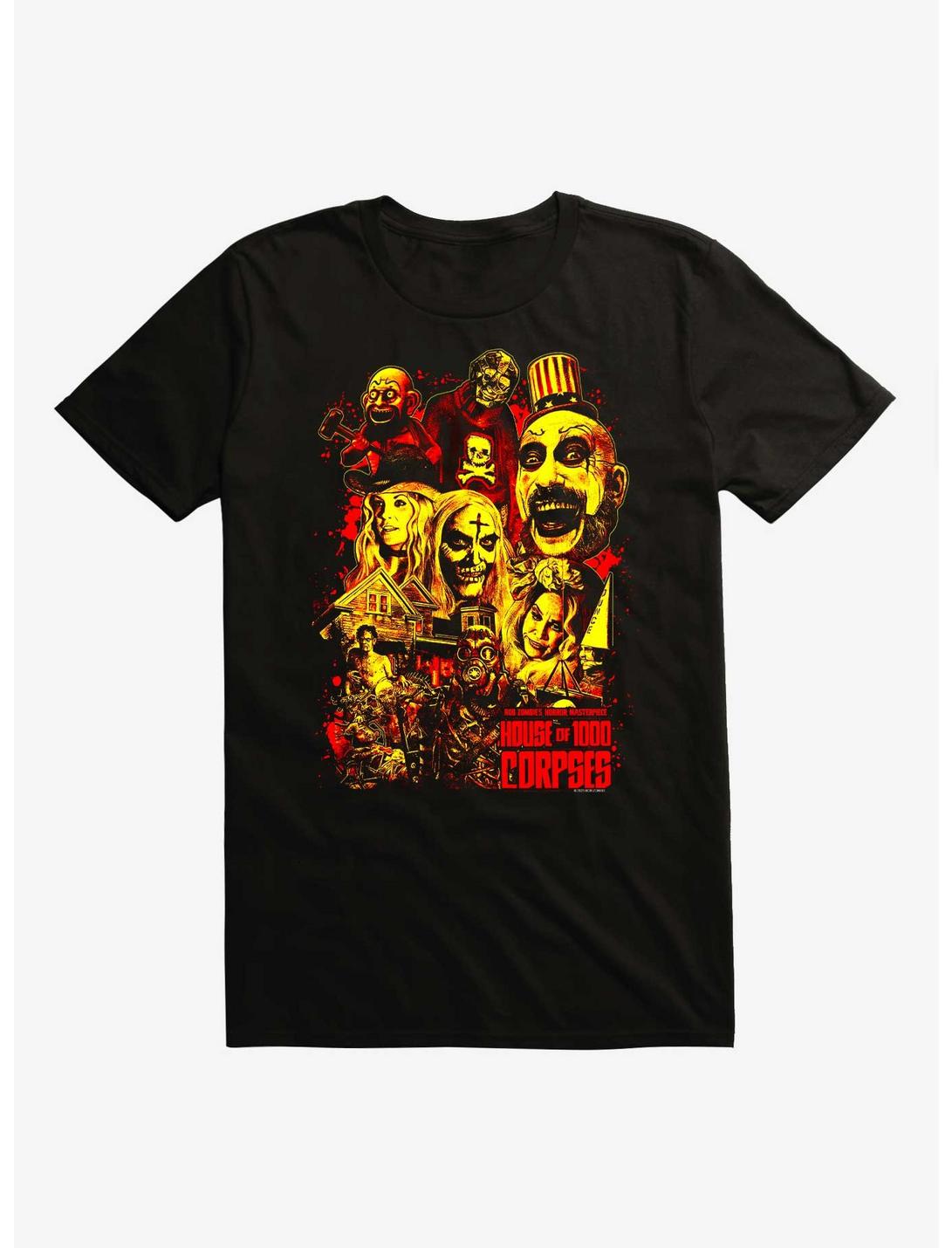 House Of 1000 Corpses Movie Poster T-Shirt, BLACK, hi-res
