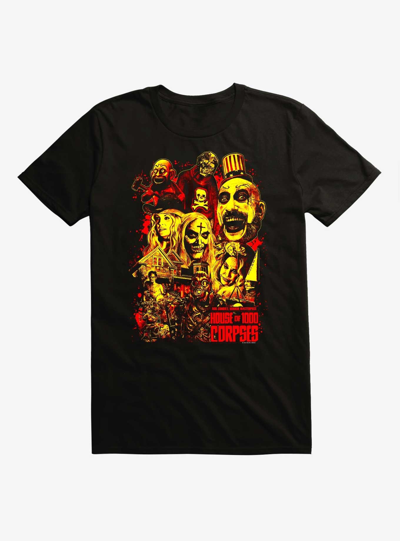 House Of 1000 Corpses Movie Poster T-Shirt, BLACK, hi-res