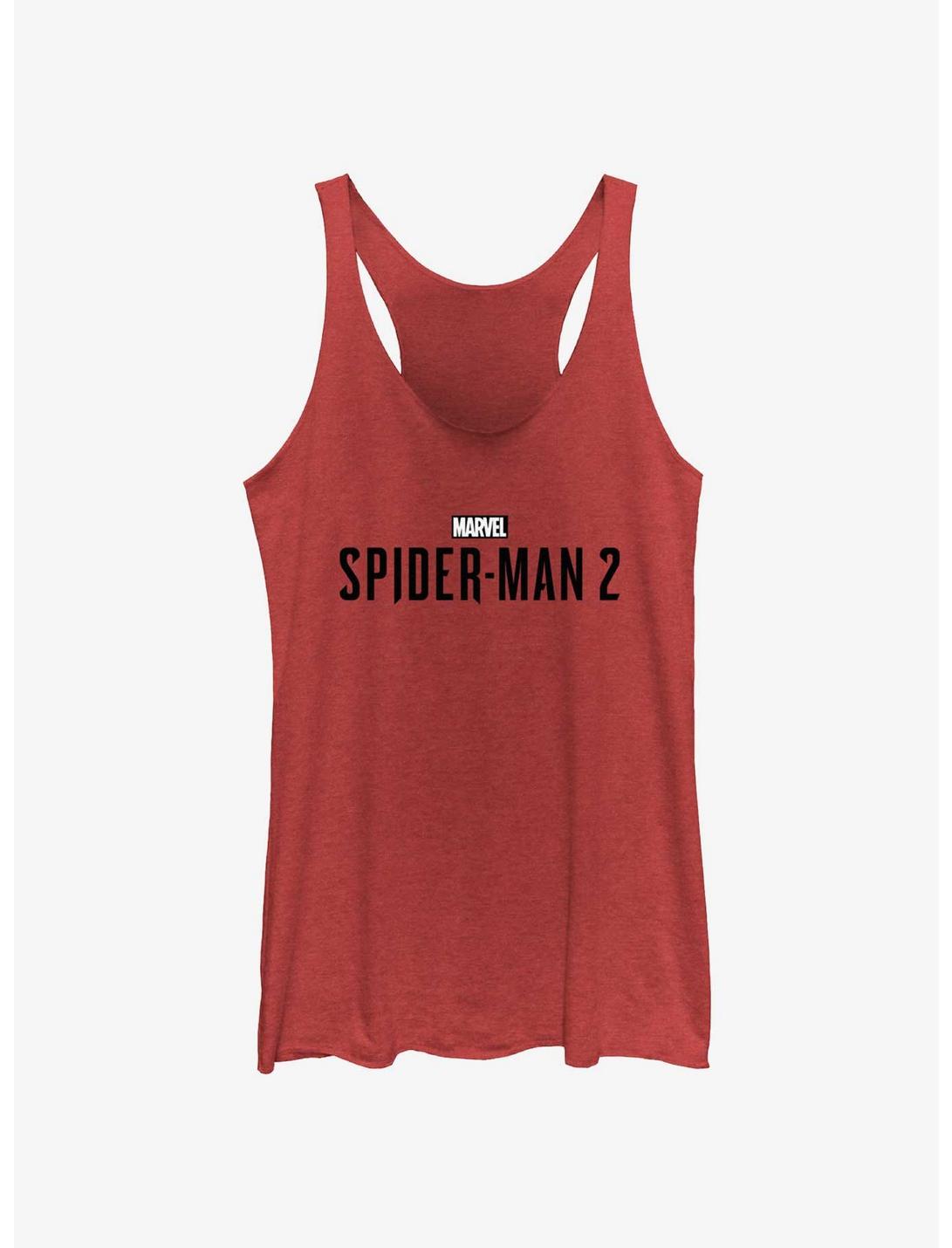 Marvel Spider-Man 2 Game Black Logo Womens Tank Top, RED HTR, hi-res
