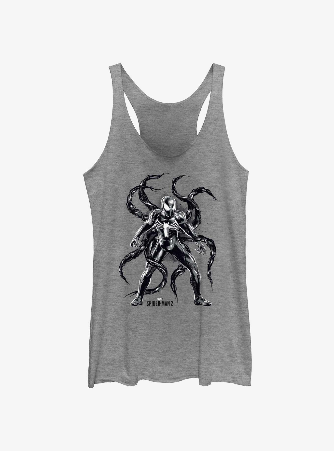 Marvel Spider-Man 2 Game Venom Tentacles Womens Tank Top, GRAY HTR, hi-res