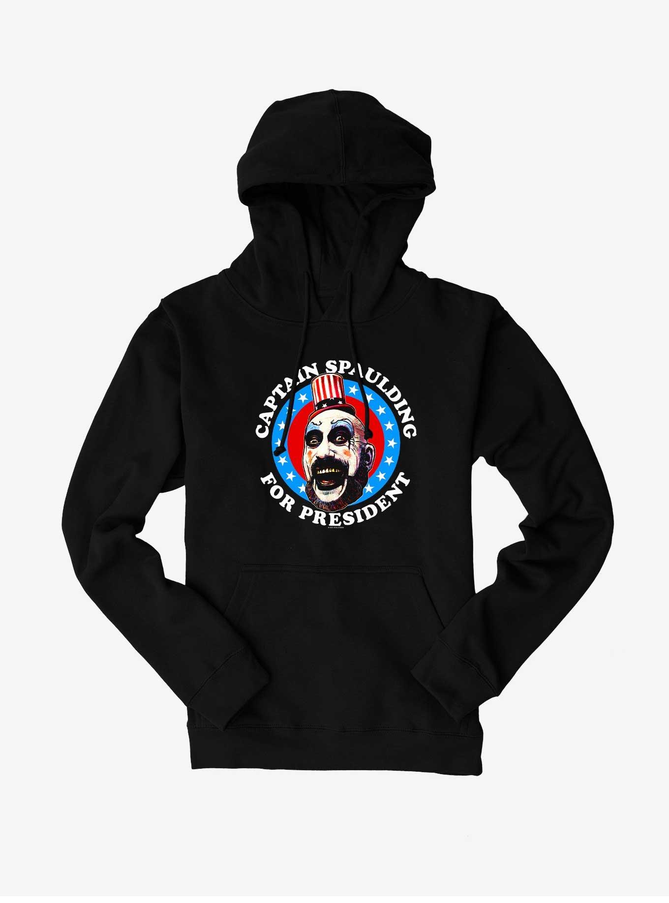 House Of 1000 Corpses Captain Spaulding For President Hoodie, BLACK, hi-res