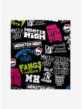 Monster High Title Graffiti Throw Blanket, , hi-res