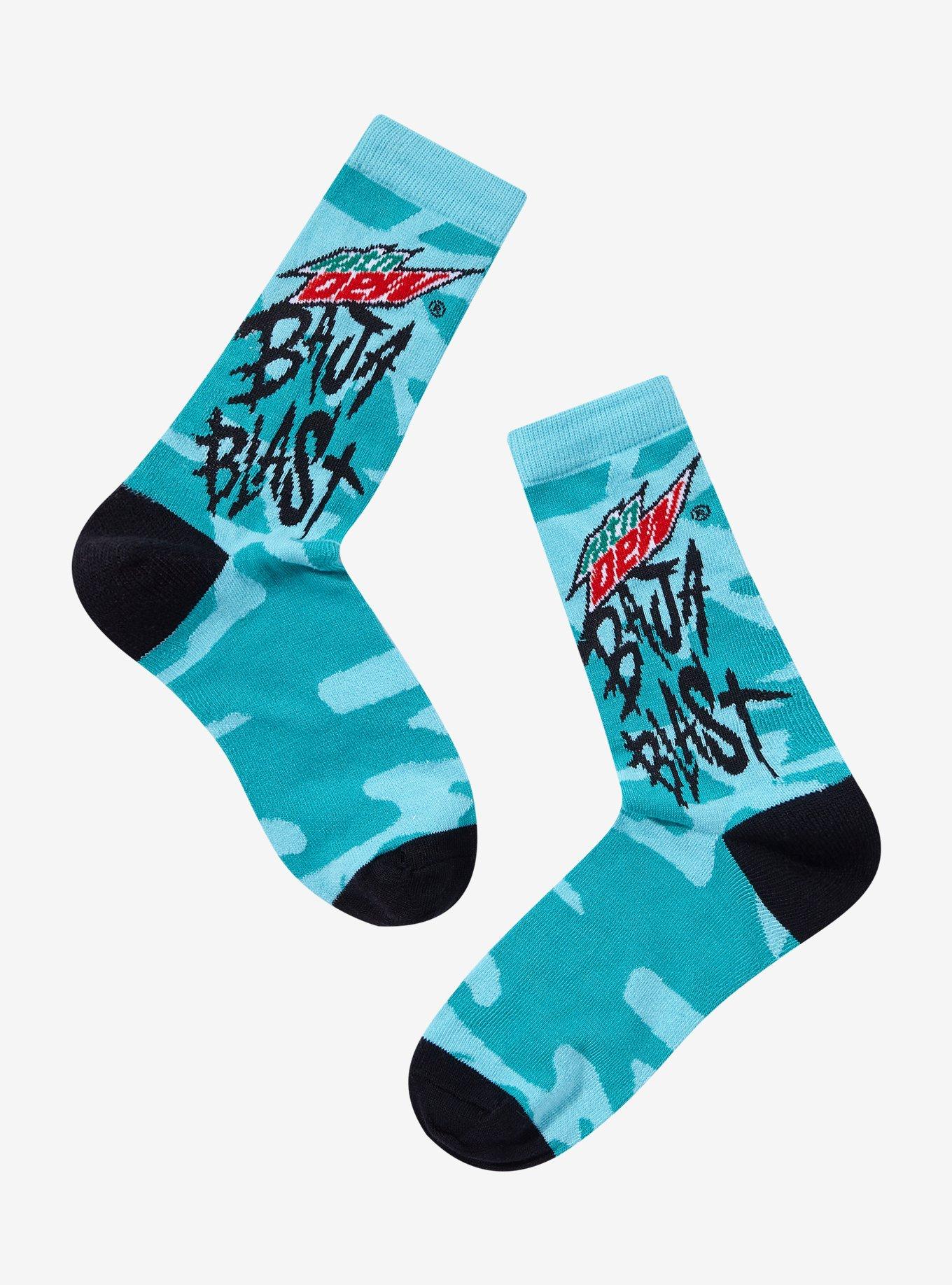 Mountain Dew Baja Blast Swirl Crew Socks, , hi-res