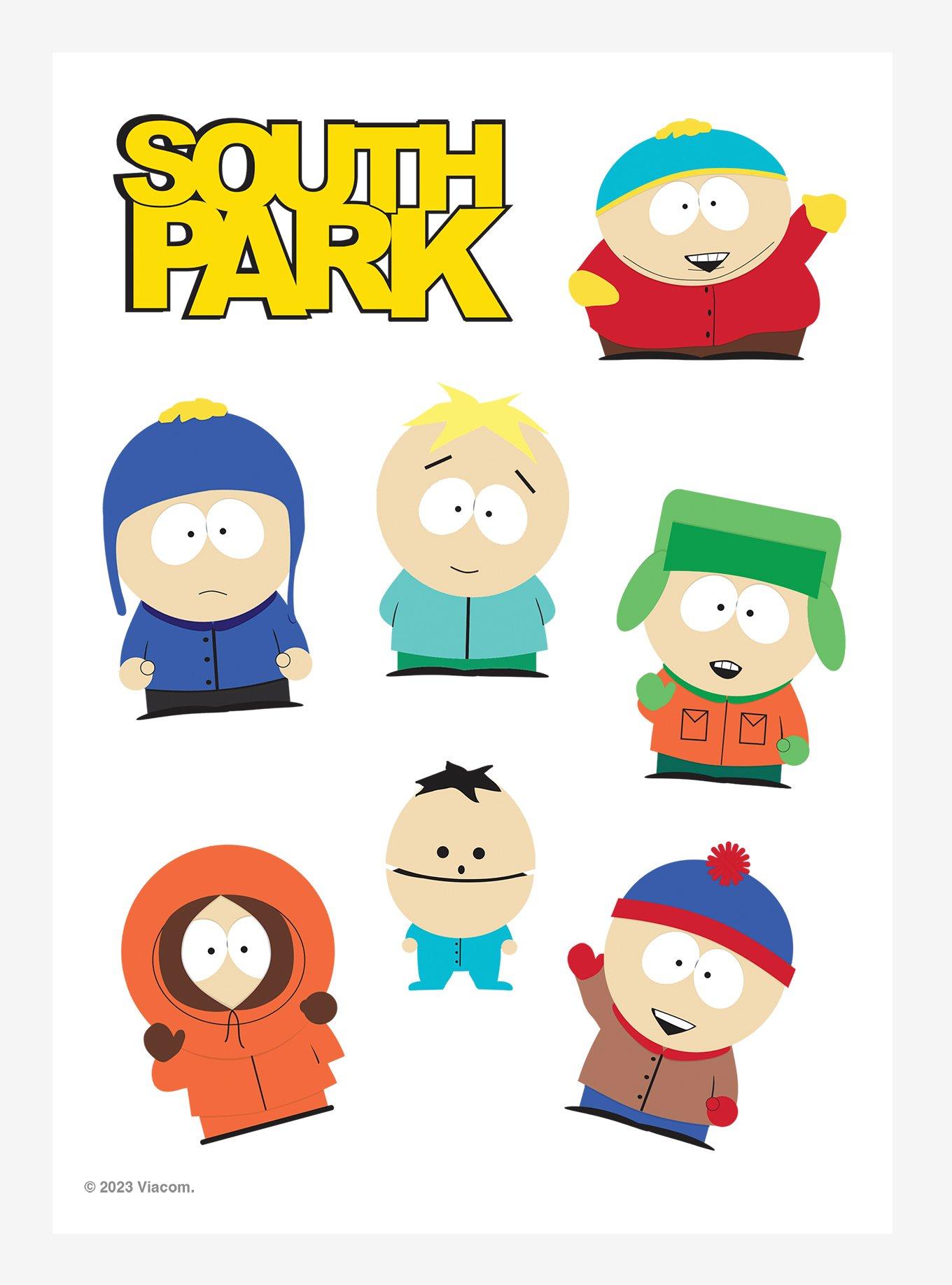 South Park The Kids Kiss-Cut Sticker Sheet, , hi-res