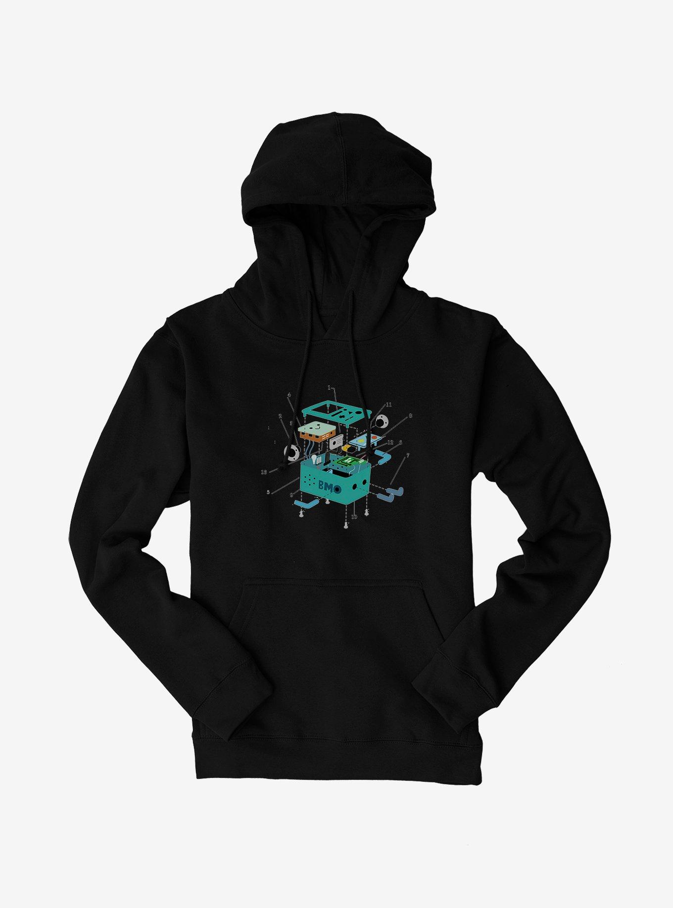 Adventure Time BMO Manual Hoodie, BLACK, hi-res