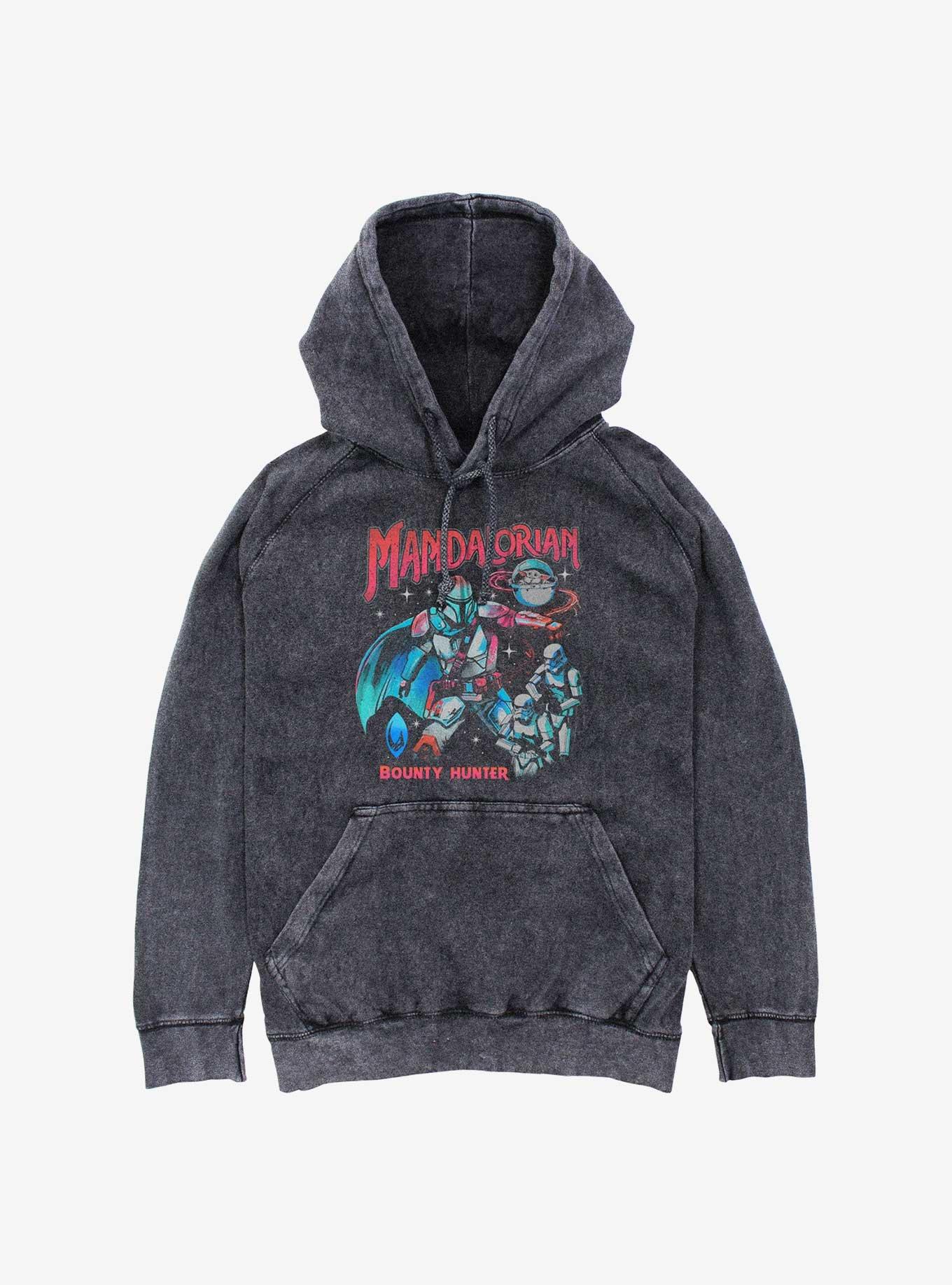 Star Wars The Mandalorian Bounty Hunter Mineral Wash Hoodie, , hi-res