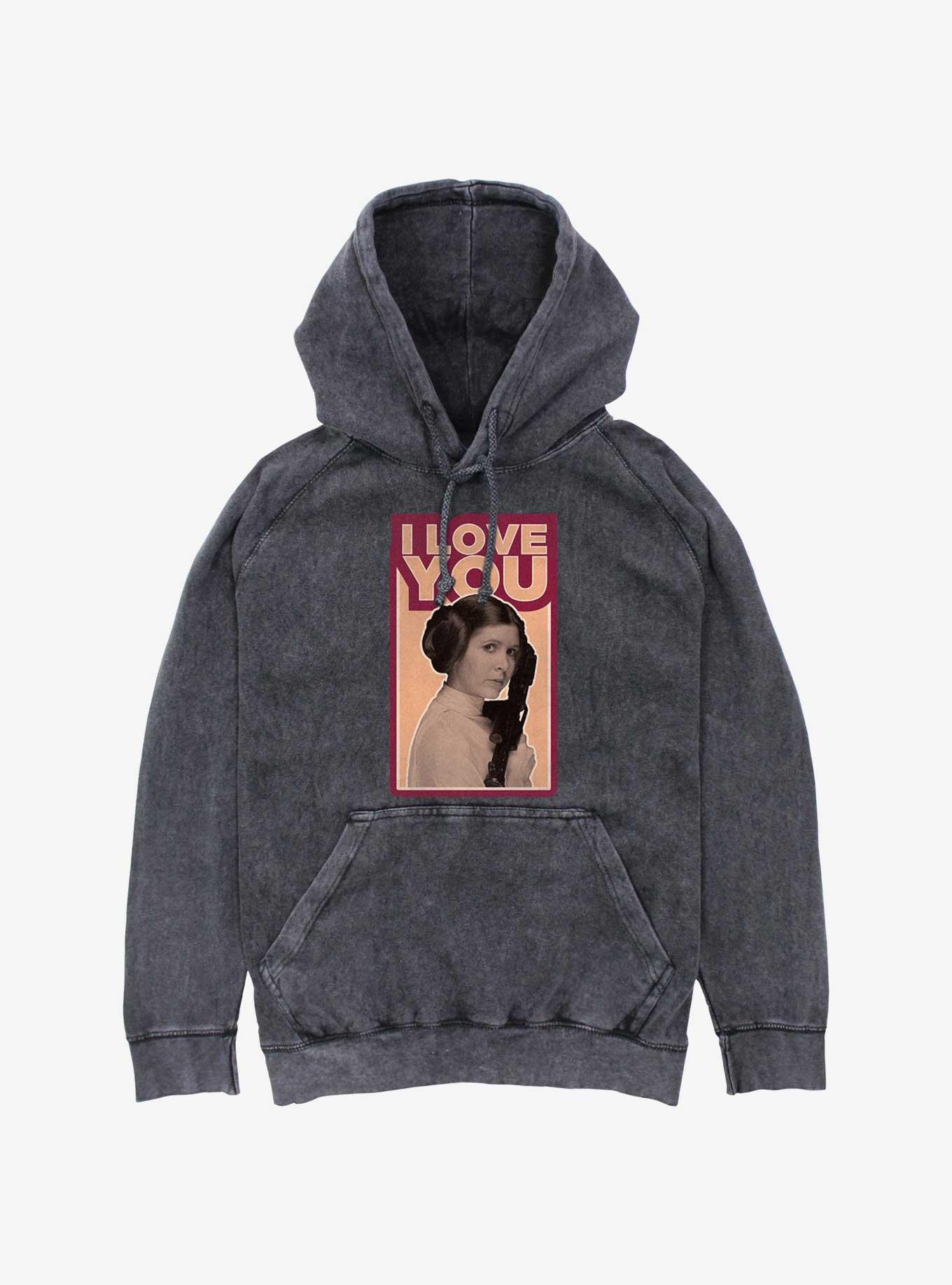 Star Wars Leia Love You Mineral Wash Hoodie, , hi-res