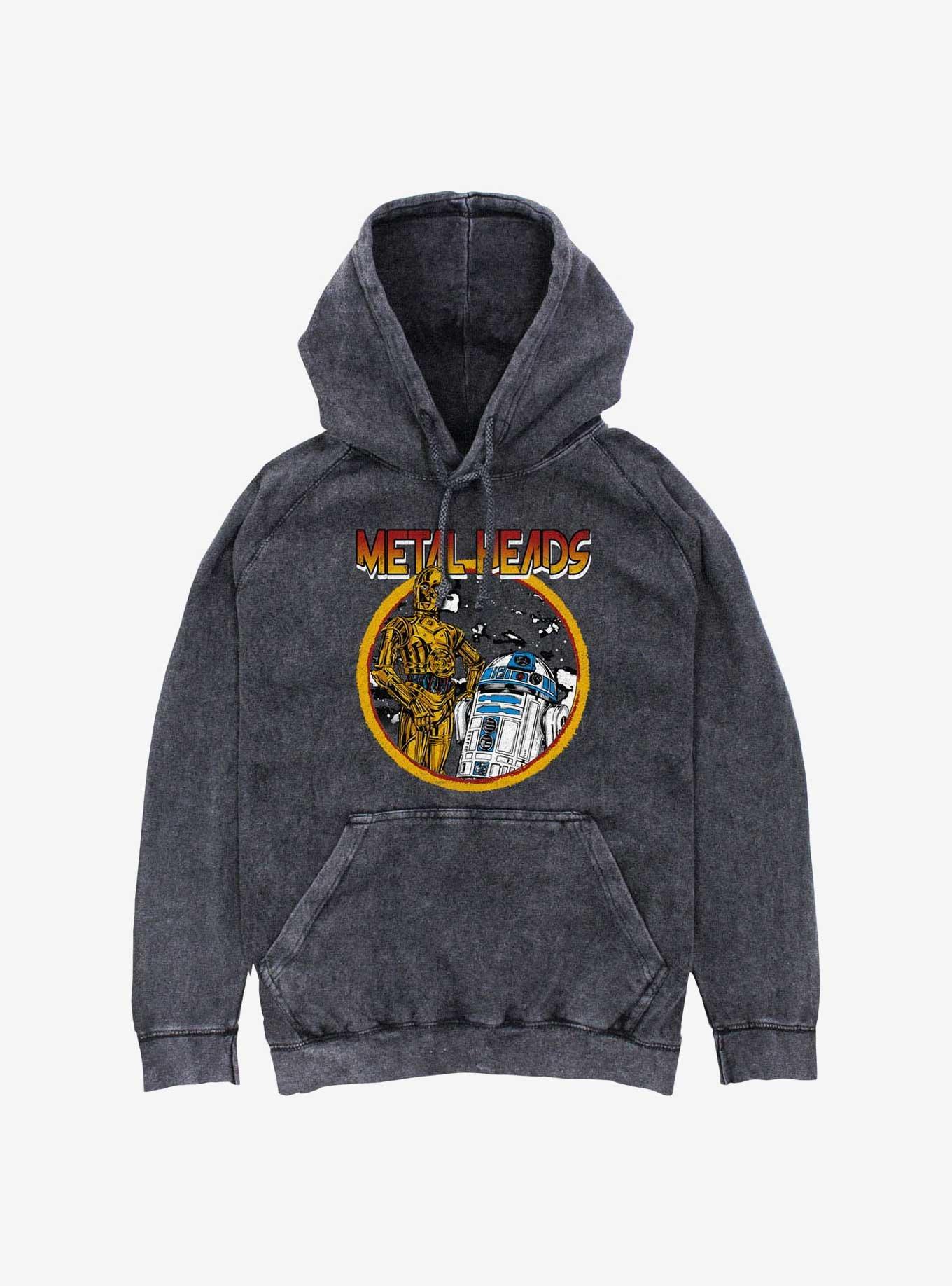 Star Wars Metal Droids Mineral Wash Hoodie, BLACK, hi-res