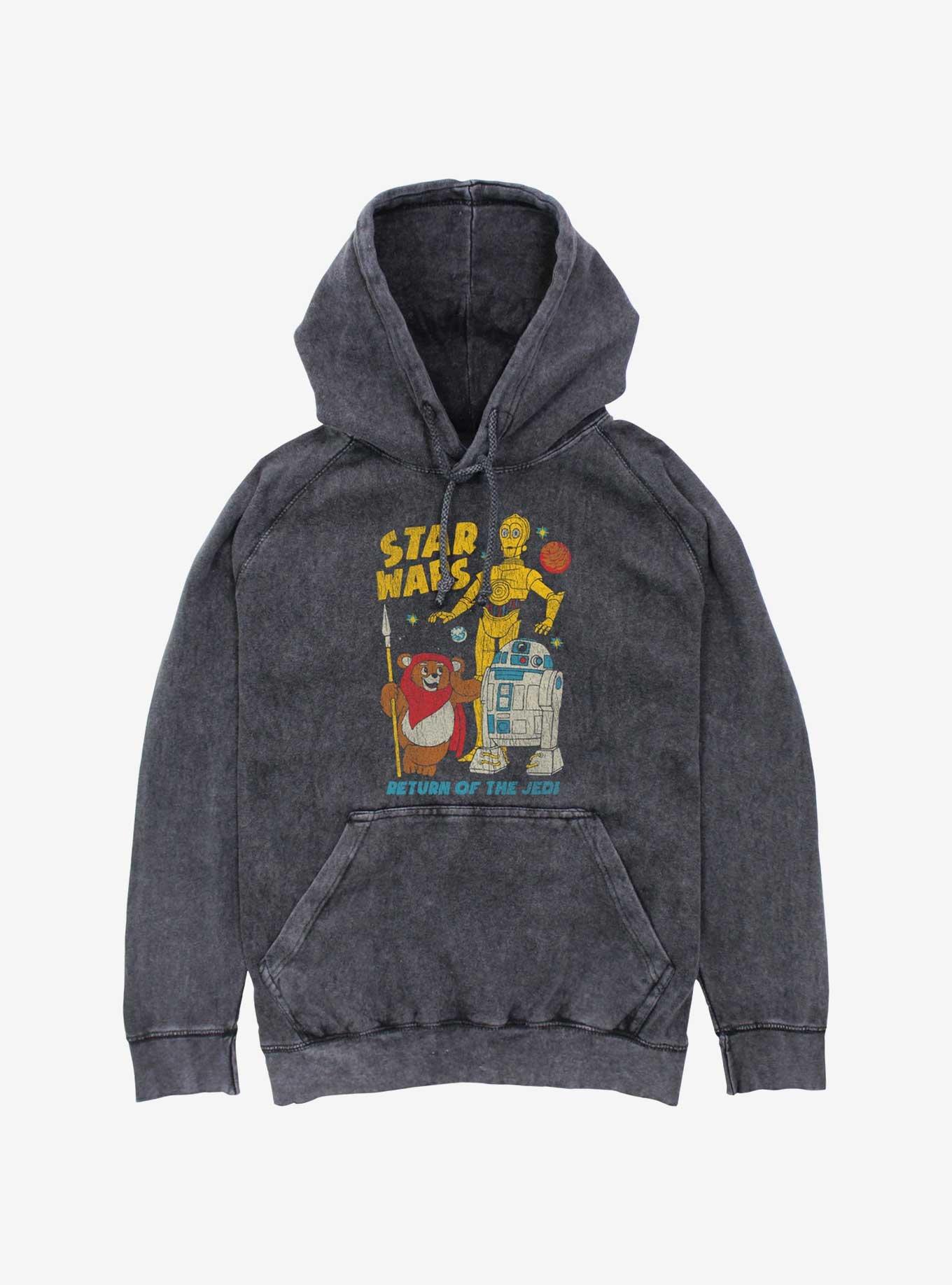 Star Wars Return Of The Jedi Cartoon Style Mineral Wash Hoodie, , hi-res