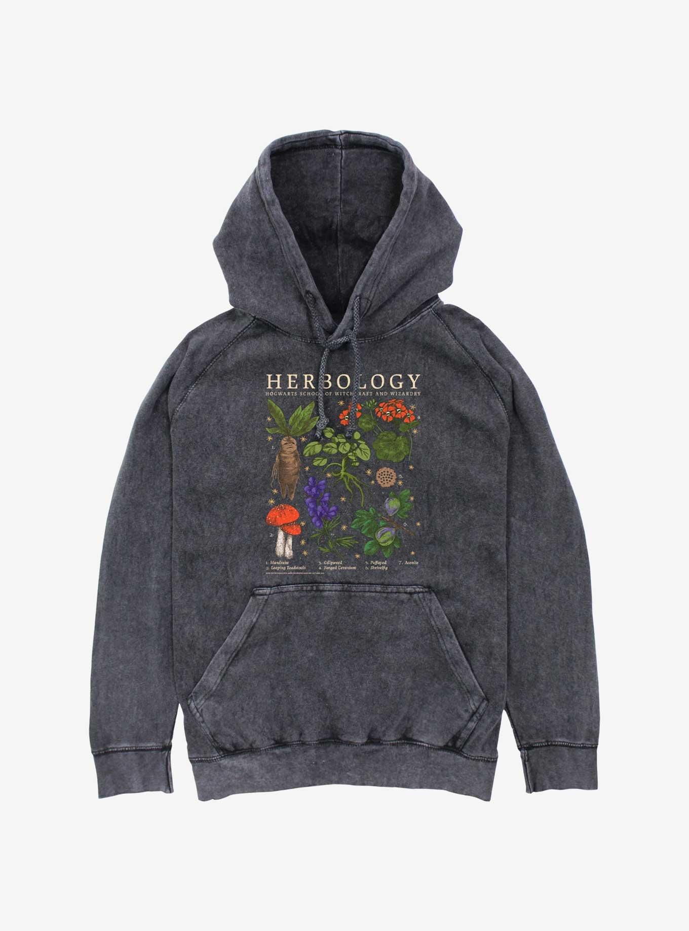 Harry Potter Herbology Mineral Wash Hoodie, BLACK, hi-res