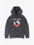 Disney Mickey Mouse Kanji Classic Mineral Wash Hoodie, BLACK, hi-res