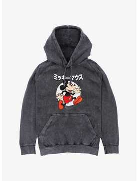 Disney Mickey Mouse Kanji Classic Mineral Wash Hoodie, , hi-res