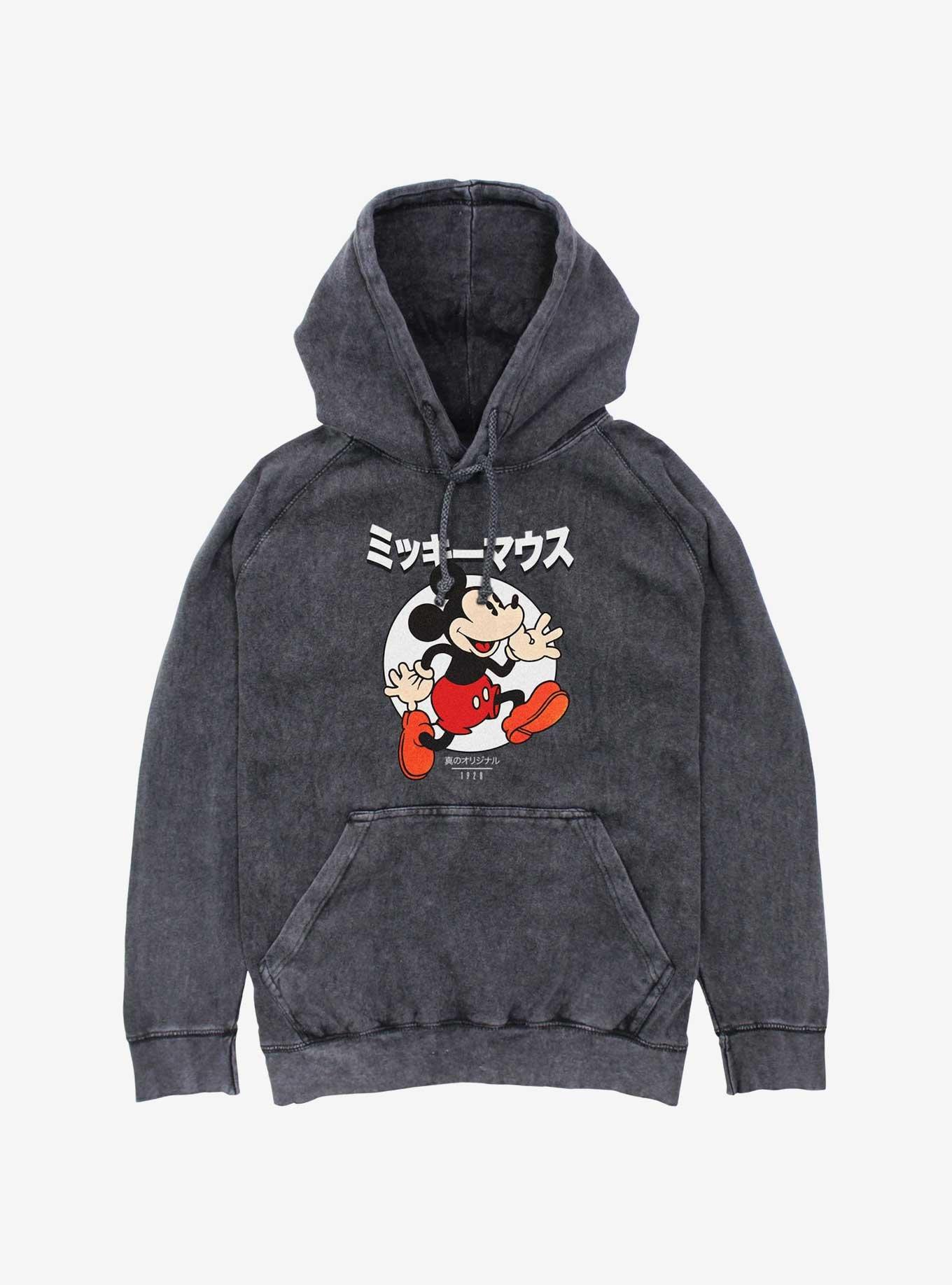 Disney Mickey Mouse Kanji Classic Mineral Wash Hoodie, , hi-res