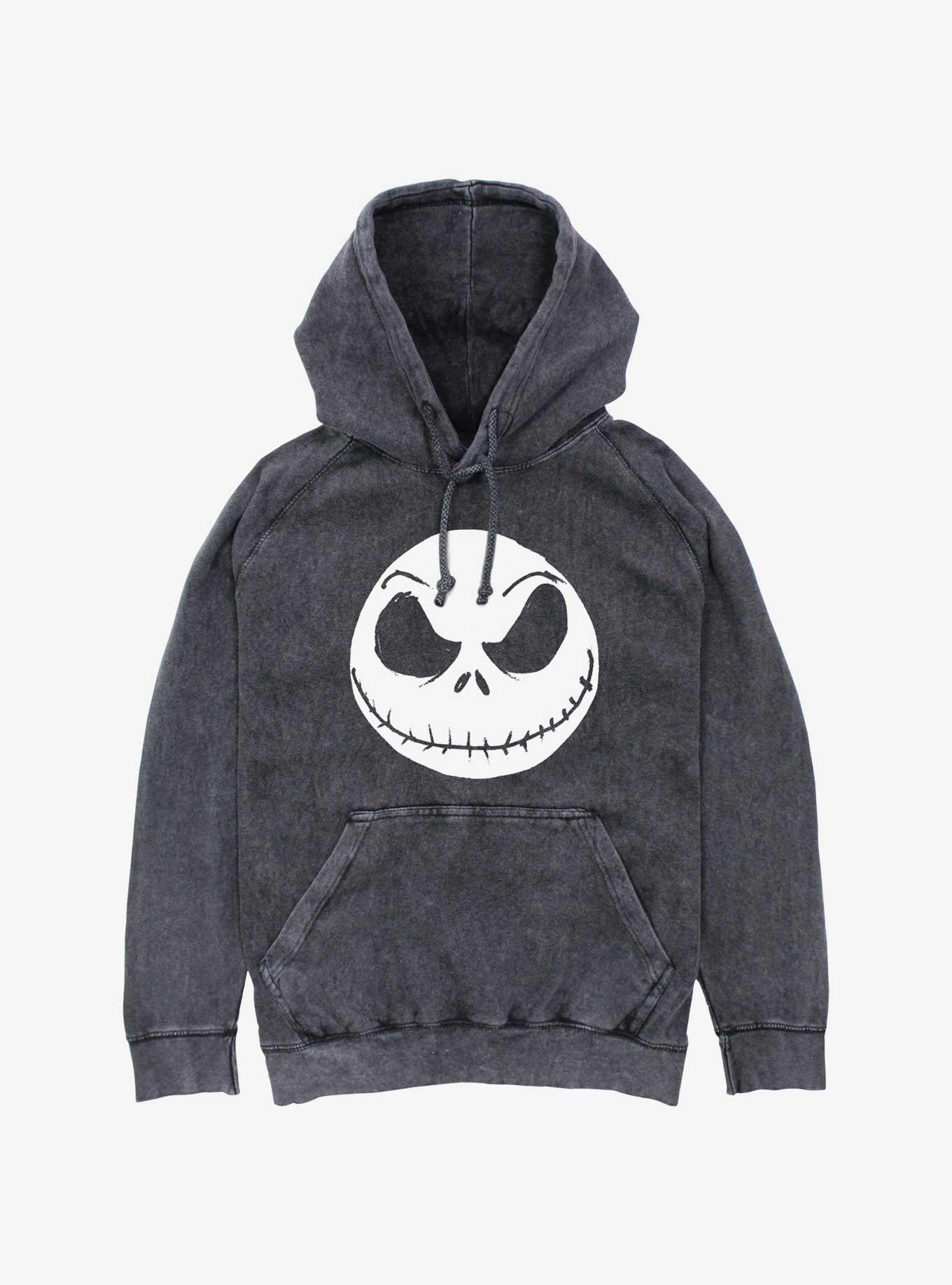 Disney Nightmare Before Christmas Big Face Jack Mineral Wash Hoodie, , hi-res