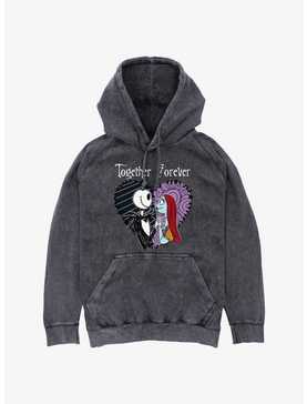 Disney Nightmare Before Christmas Together Forever Mineral Wash Hoodie, , hi-res