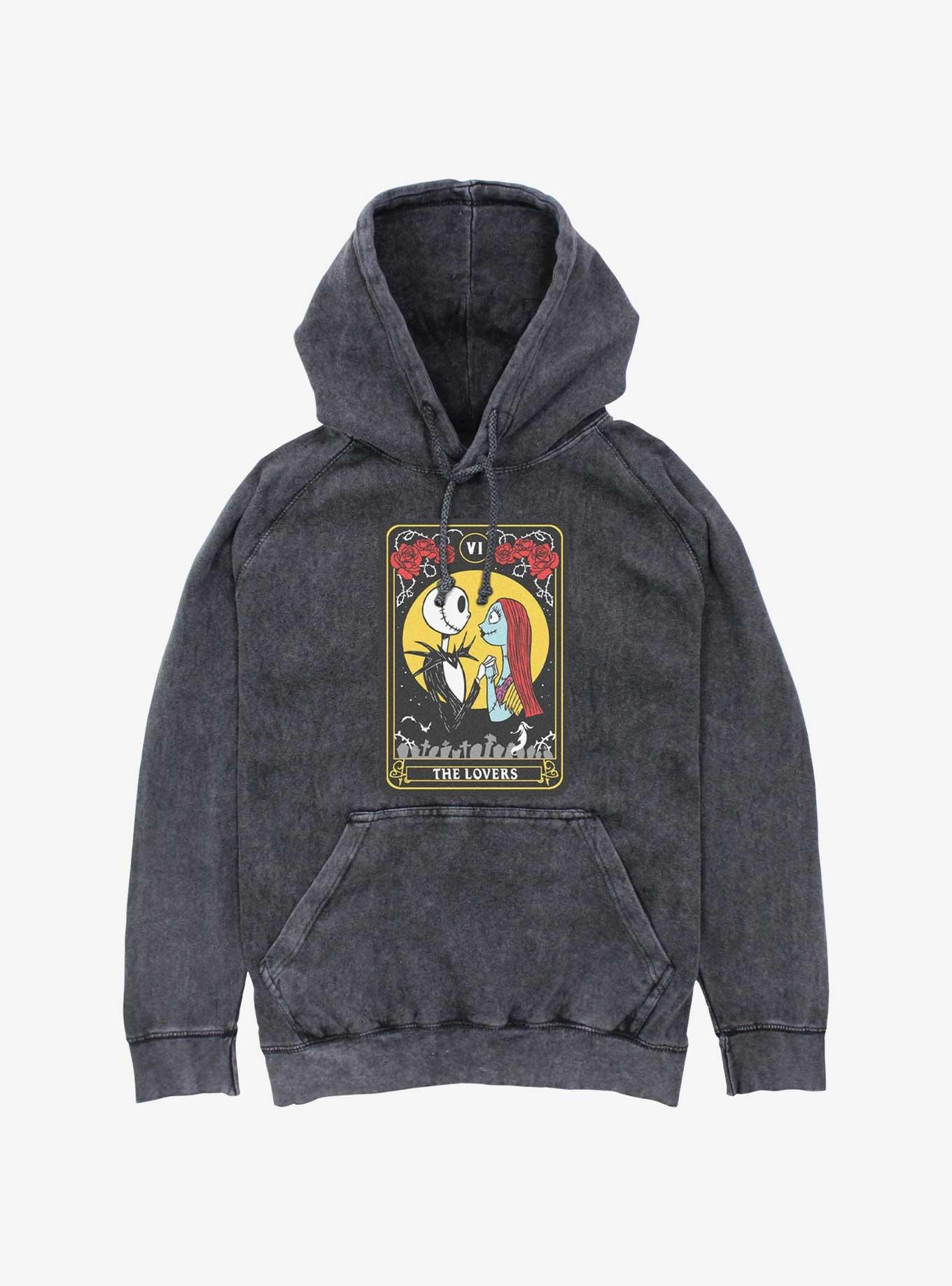 Disney Nightmare Before Christmas Lovers Tarot Mineral Wash Hoodie, , hi-res